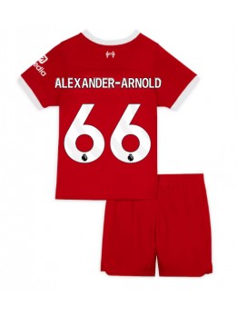 Billige Liverpool Alexander-Arnold #66 Hjemmedraktsett Barn 2023-24 Kortermet (+ Korte bukser)